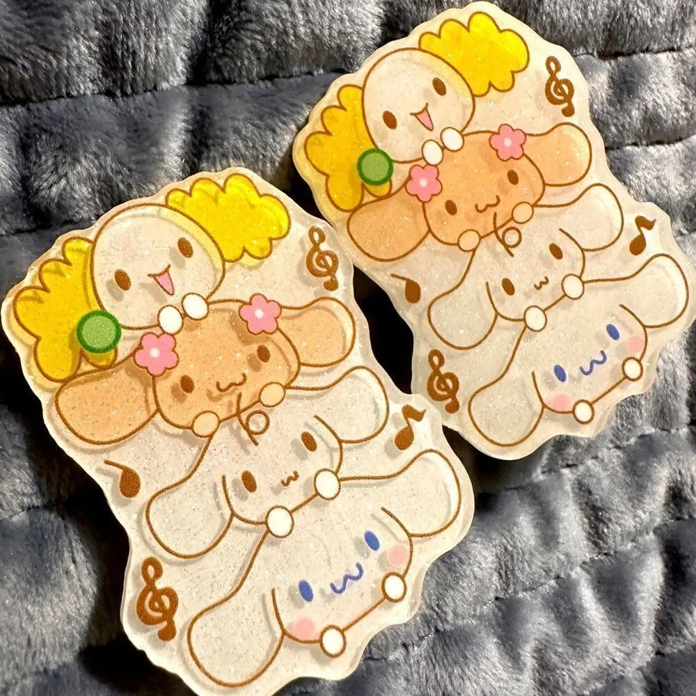 Sanrio Cinnamoroll Hair Clips 2 Pcs – Stacked Character Acrylic Barrettes